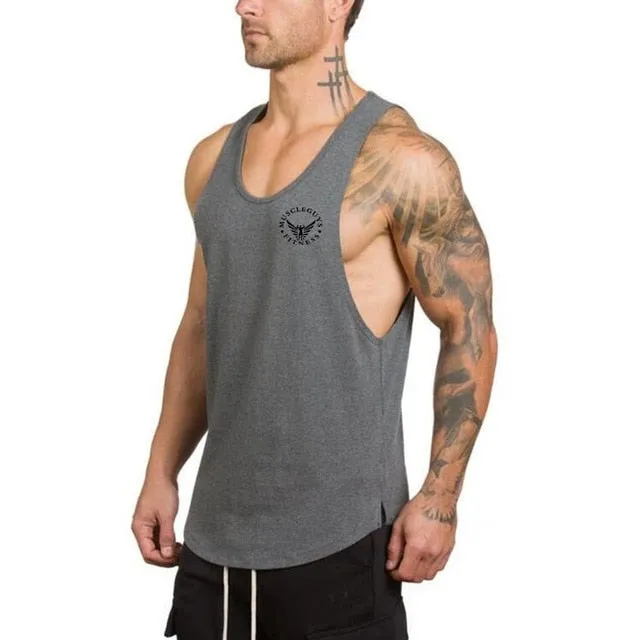 Brand mens sleeveless t shirts Summer Cotton Male Tank Tops gyms Clothing Bodybuilding Undershirt Golds Fitness tanktops tees