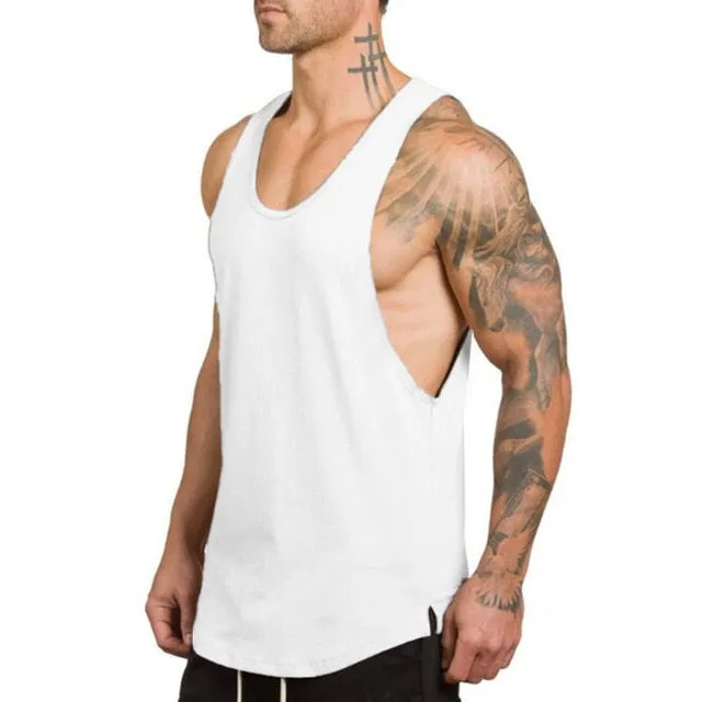 Brand mens sleeveless t shirts Summer Cotton Male Tank Tops gyms Clothing Bodybuilding Undershirt Golds Fitness tanktops tees