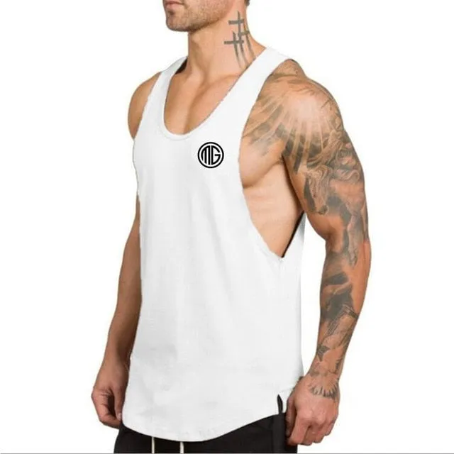 Brand mens sleeveless t shirts Summer Cotton Male Tank Tops gyms Clothing Bodybuilding Undershirt Golds Fitness tanktops tees