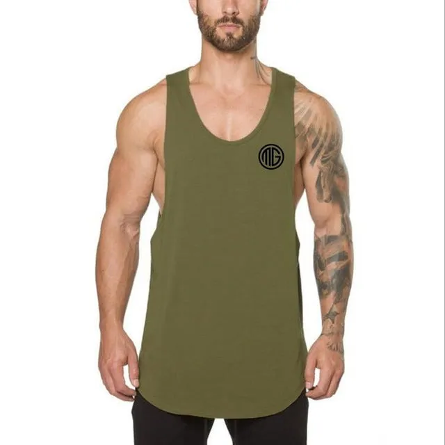 Brand mens sleeveless t shirts Summer Cotton Male Tank Tops gyms Clothing Bodybuilding Undershirt Golds Fitness tanktops tees