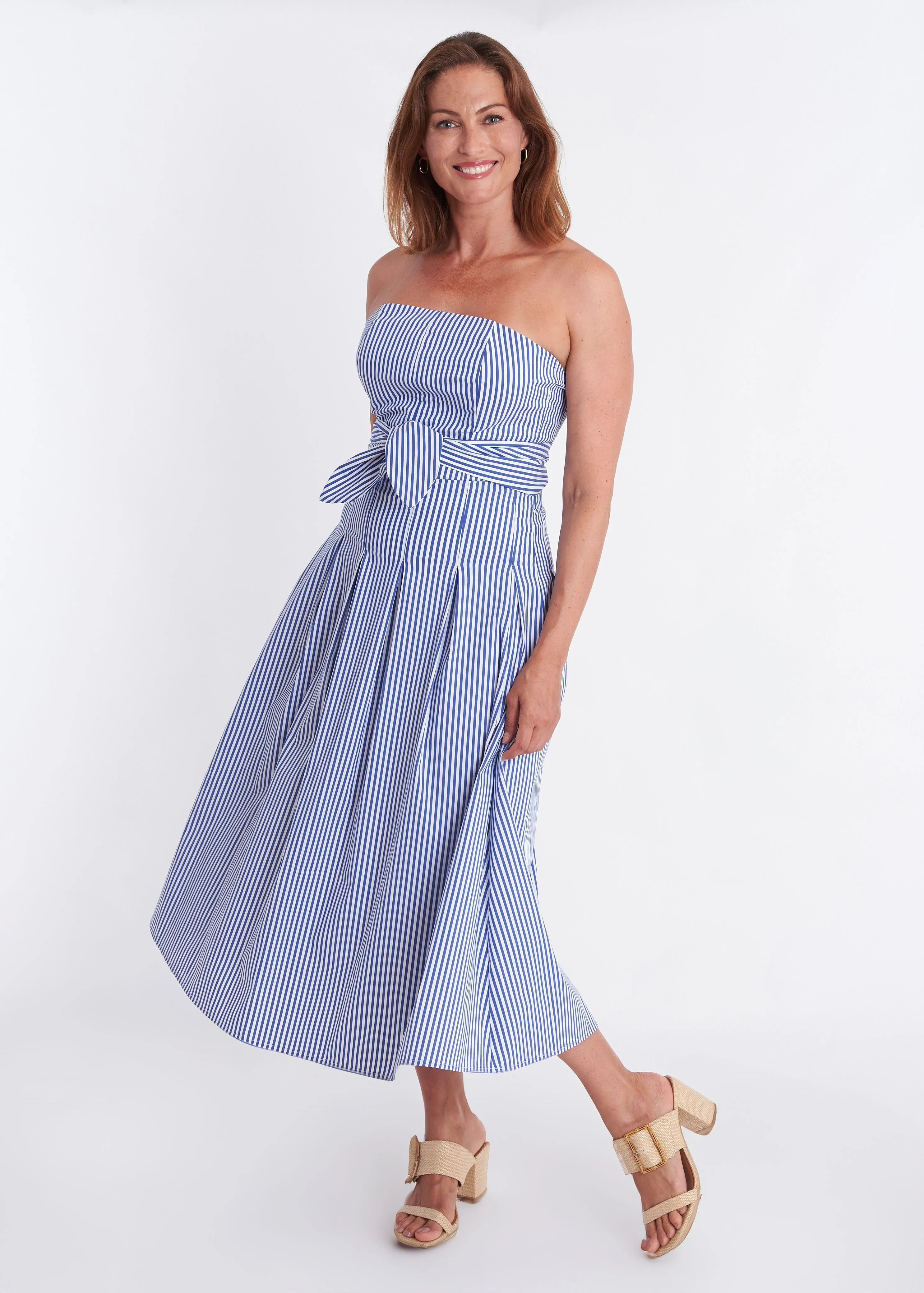 Brandy Wrap Top - Royal Stripe