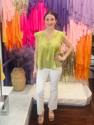 Bright Outlook Top: Lime