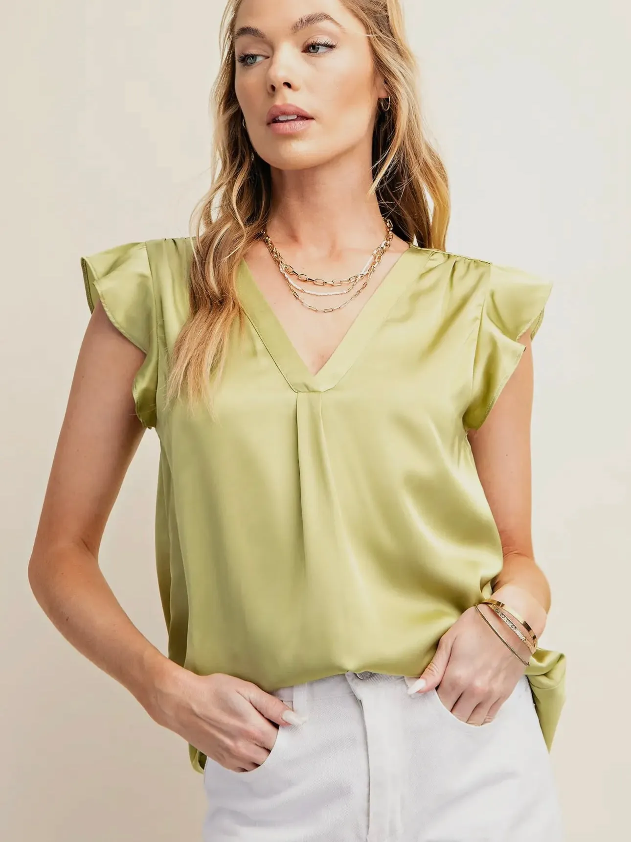 Bright Outlook Top: Lime