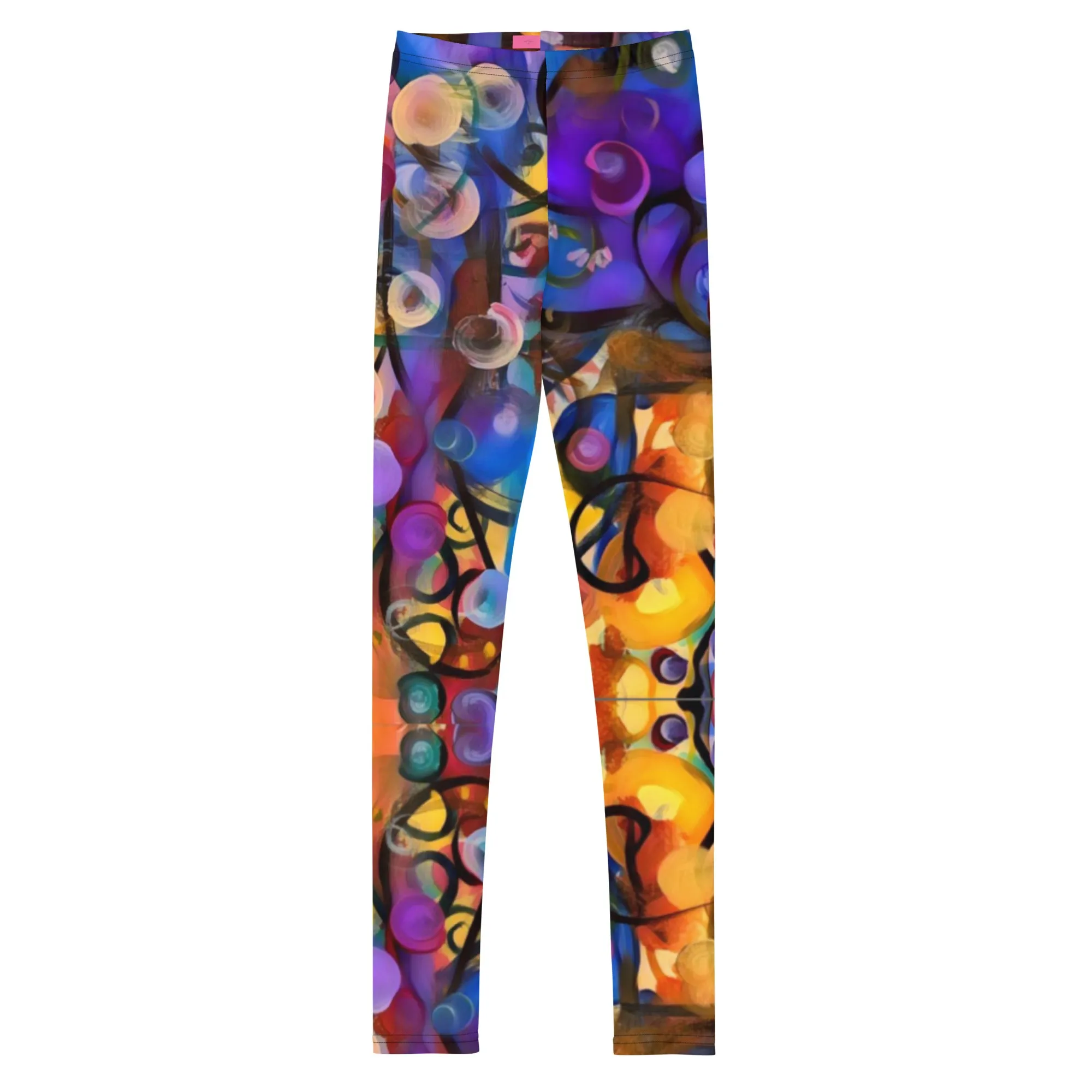 Brightly Colored Abstract Pattern Girls' Leggings