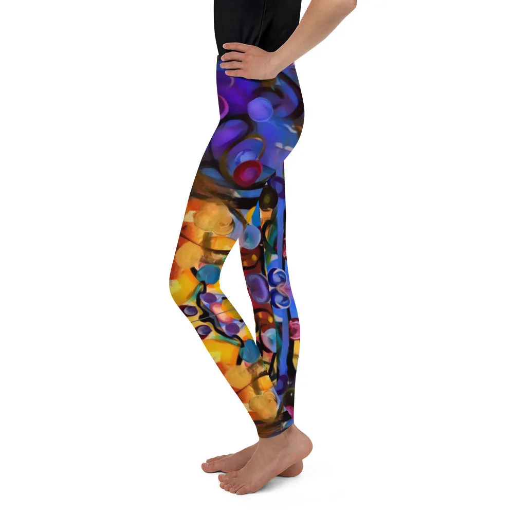 Brightly Colored Abstract Pattern Girls' Leggings