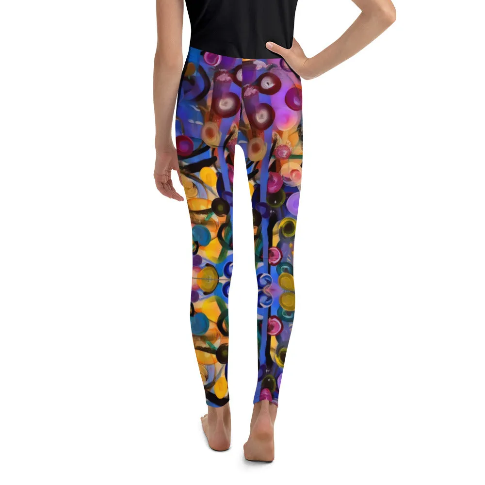 Brightly Colored Abstract Pattern Girls' Leggings