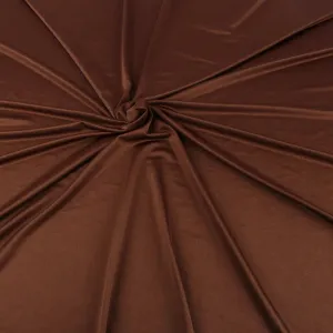 Brown Shiny Milliskin Nylon Spandex Fabric 4 Way Stretch 58" Wide Sold by The Yard