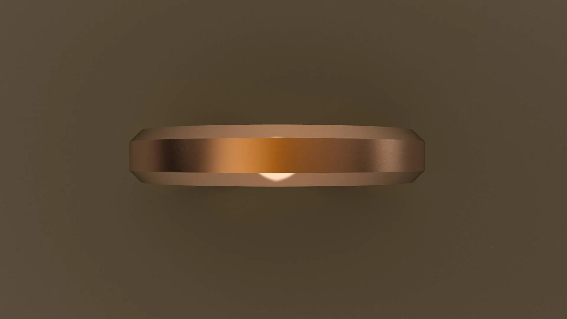 Brushed Rose Gold 4mm Beveled Edge Wedding Band