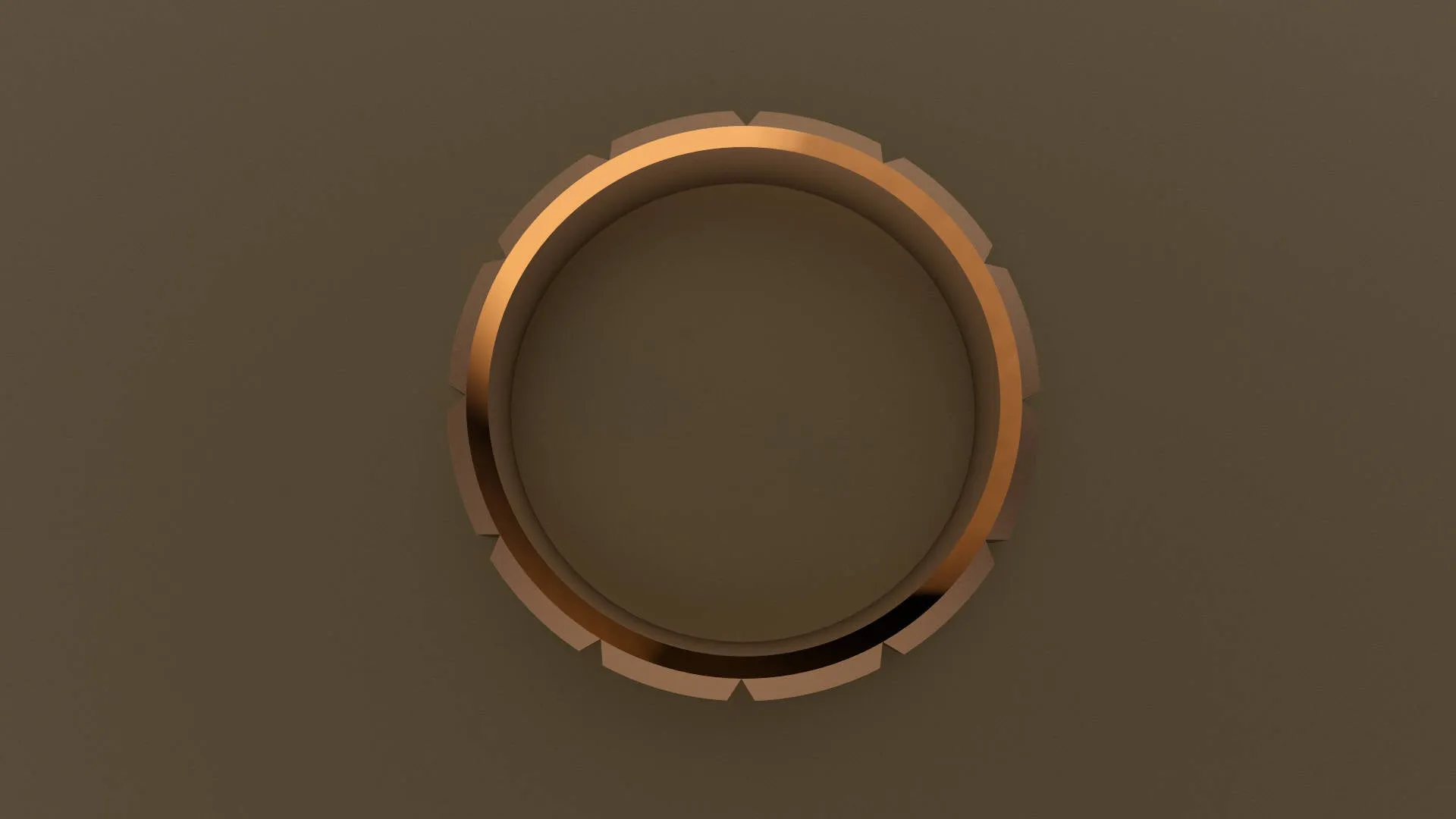 Brushed Rose Gold 6mm Brushed Beveled Edge Segmented Wedding Band