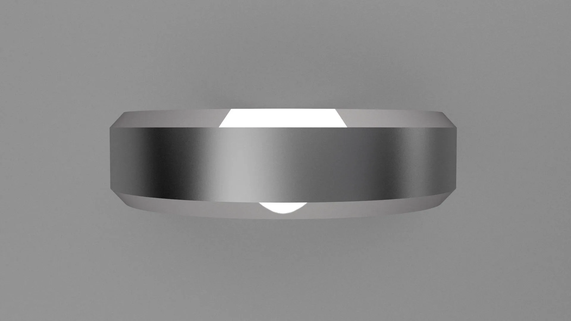 Brushed Sterling Silver 6mm Beveled Edge Wedding Band