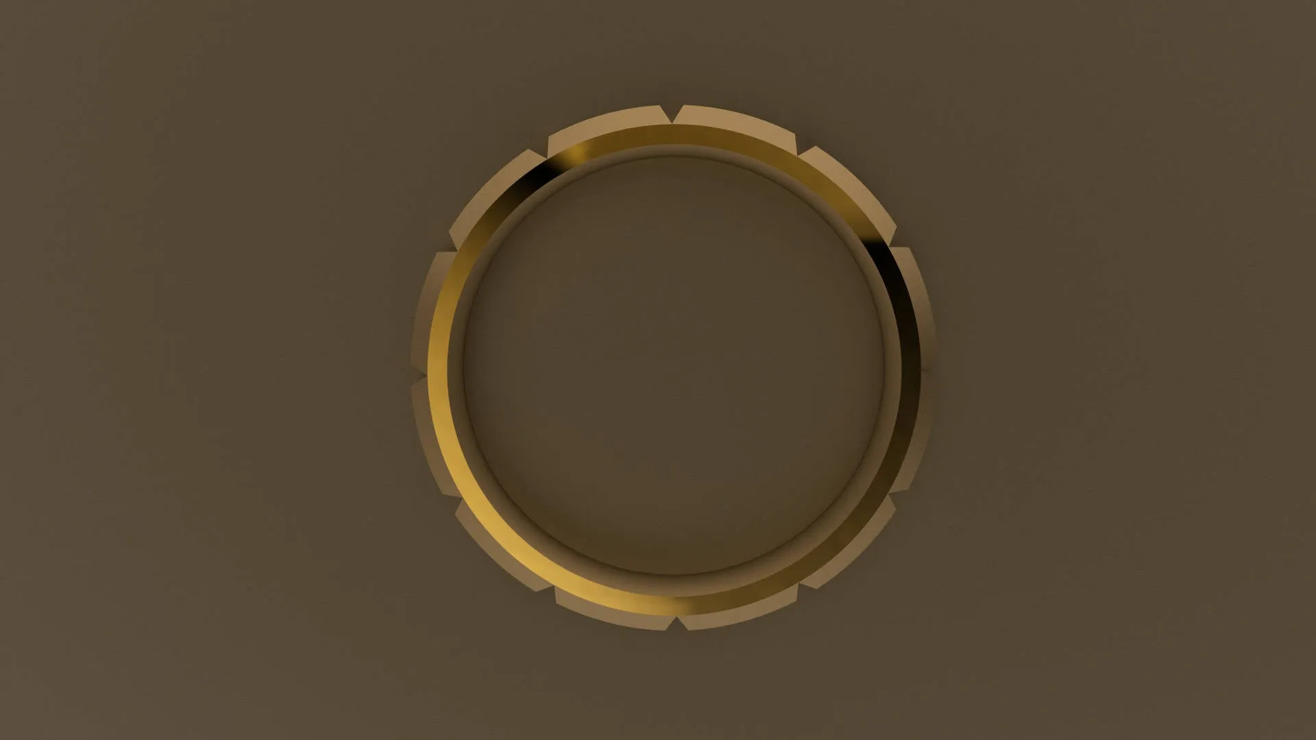 Brushed Yellow Gold 4mm Beveled Edge Segmented Wedding Band