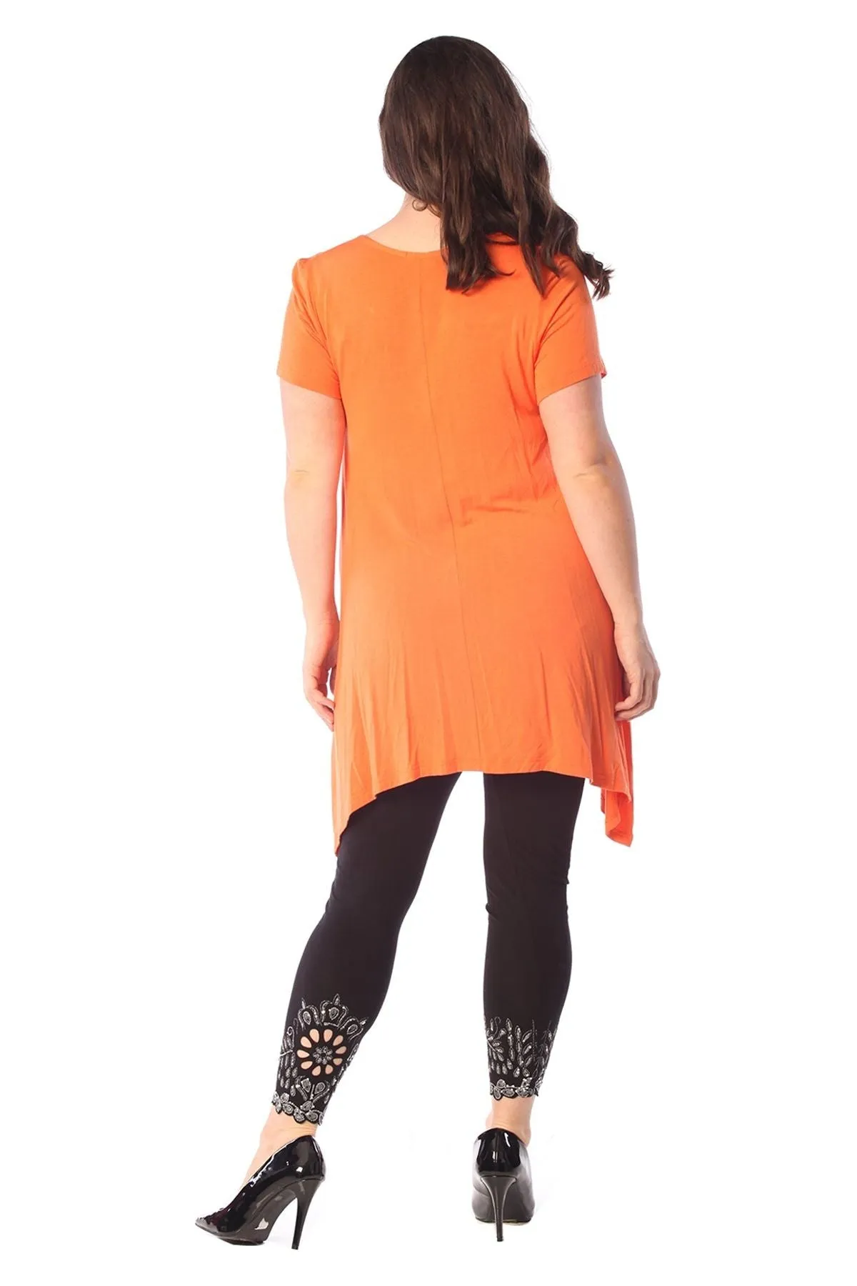 Butterfly Hanky Hem Short Sleeve Top
