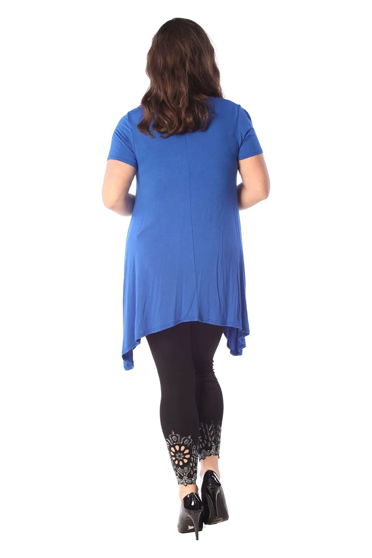 Butterfly Hanky Hem Short Sleeve Top