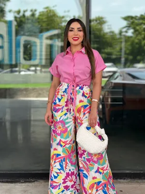 Button Down Pink Top