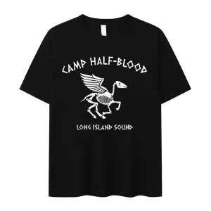 Camp Half Blood Long Island Sound T Shirt Vintage Skull Percy Jackson