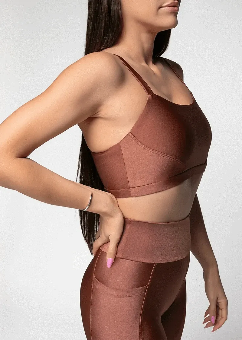 Canvas Legging with Pockets - Bronze