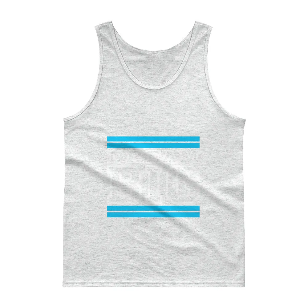Carolina Blue and White Dream Big Tank tops