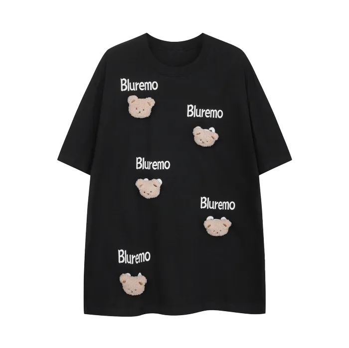 Cartoon bear letter print TEE-D515 | Inspanda