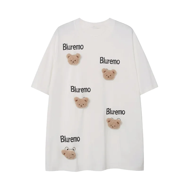 Cartoon bear letter print TEE-D515 | Inspanda