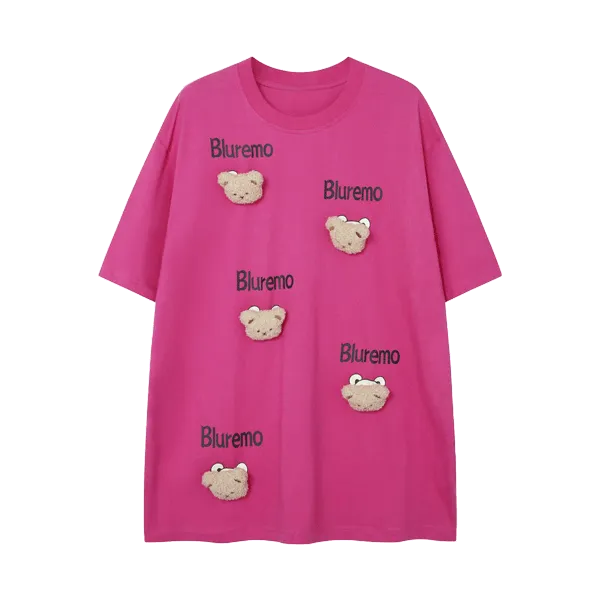 Cartoon bear letter print TEE-D515 | Inspanda