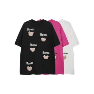 Cartoon bear letter print TEE-D515 | Inspanda