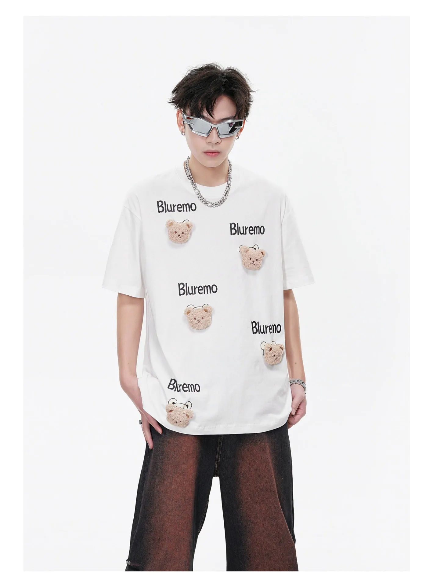 Cartoon bear letter print TEE-D515 | Inspanda