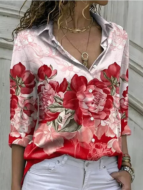 Casual Blouse Tops Lady Office Work Shirts