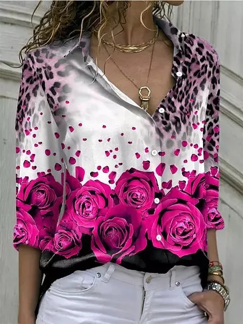 Casual Blouse Tops Lady Office Work Shirts