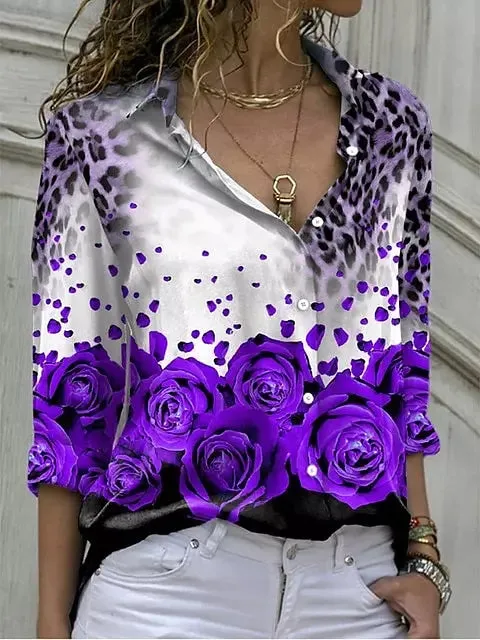 Casual Blouse Tops Lady Office Work Shirts