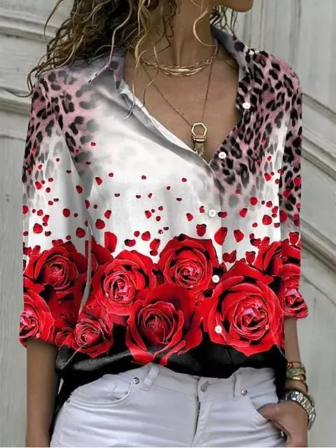 Casual Blouse Tops Lady Office Work Shirts