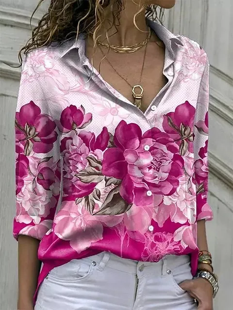 Casual Blouse Tops Lady Office Work Shirts