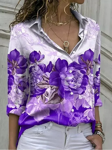 Casual Blouse Tops Lady Office Work Shirts