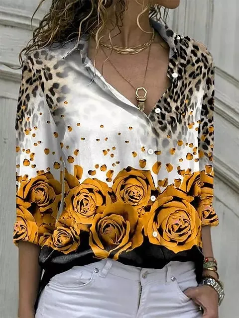 Casual Blouse Tops Lady Office Work Shirts
