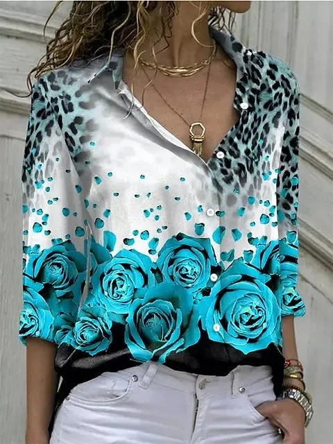 Casual Blouse Tops Lady Office Work Shirts
