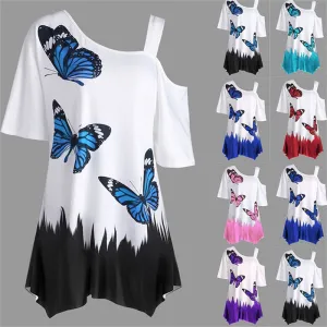 Casual Butterfly Printed Tee