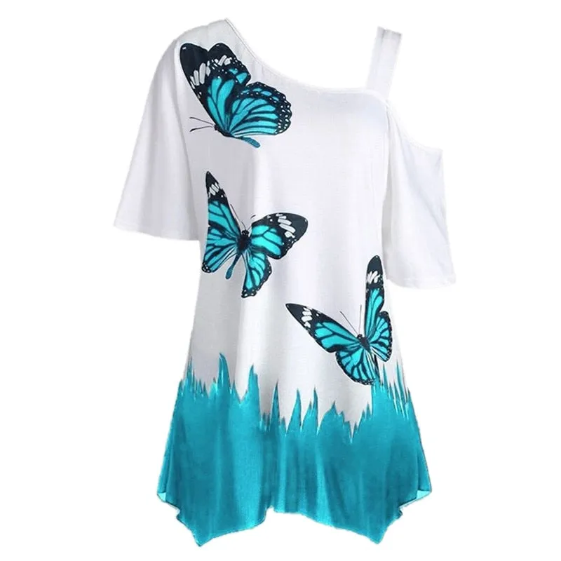 Casual Butterfly Printed Tee