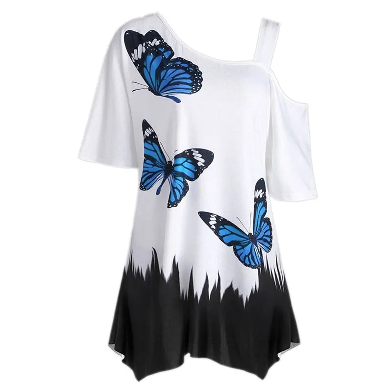Casual Butterfly Printed Tee