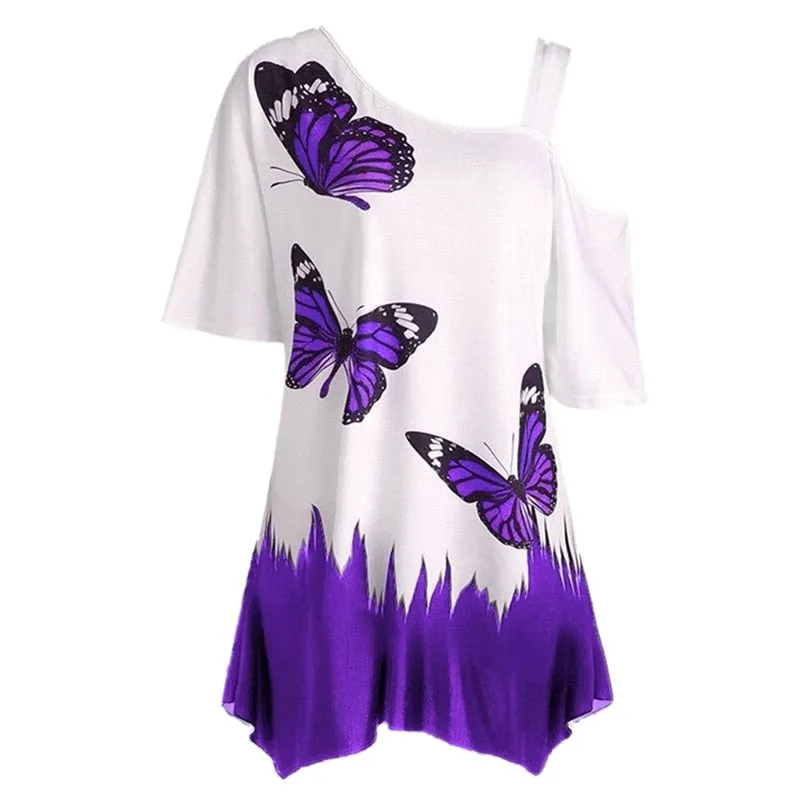 Casual Butterfly Printed Tee