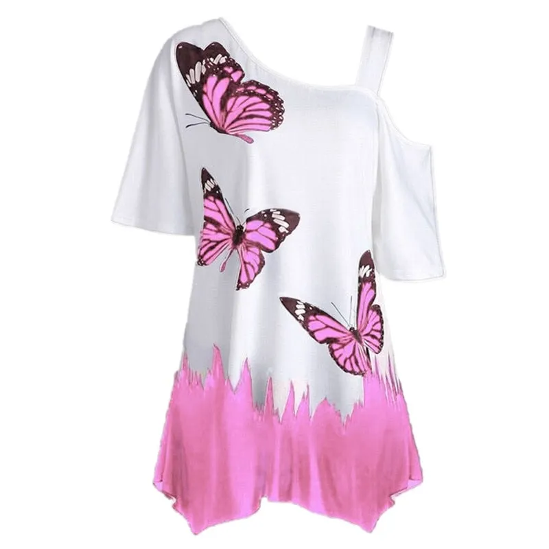 Casual Butterfly Printed Tee