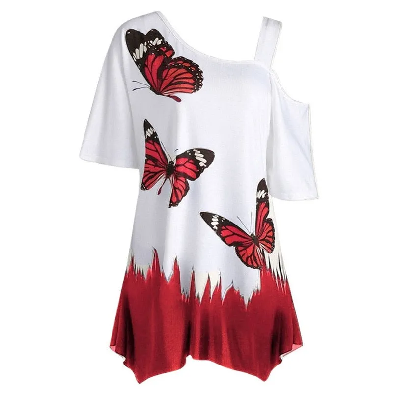 Casual Butterfly Printed Tee