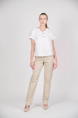 Casual Chic in White and Beige