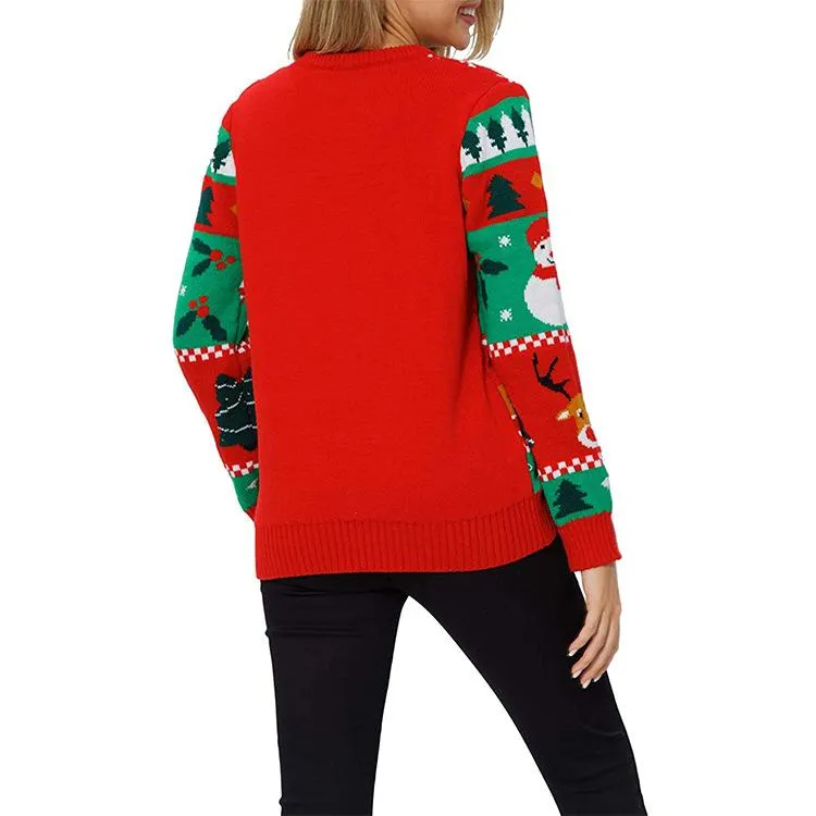 Casual Christmas Tree/Snowman Knitting Women Sweaters