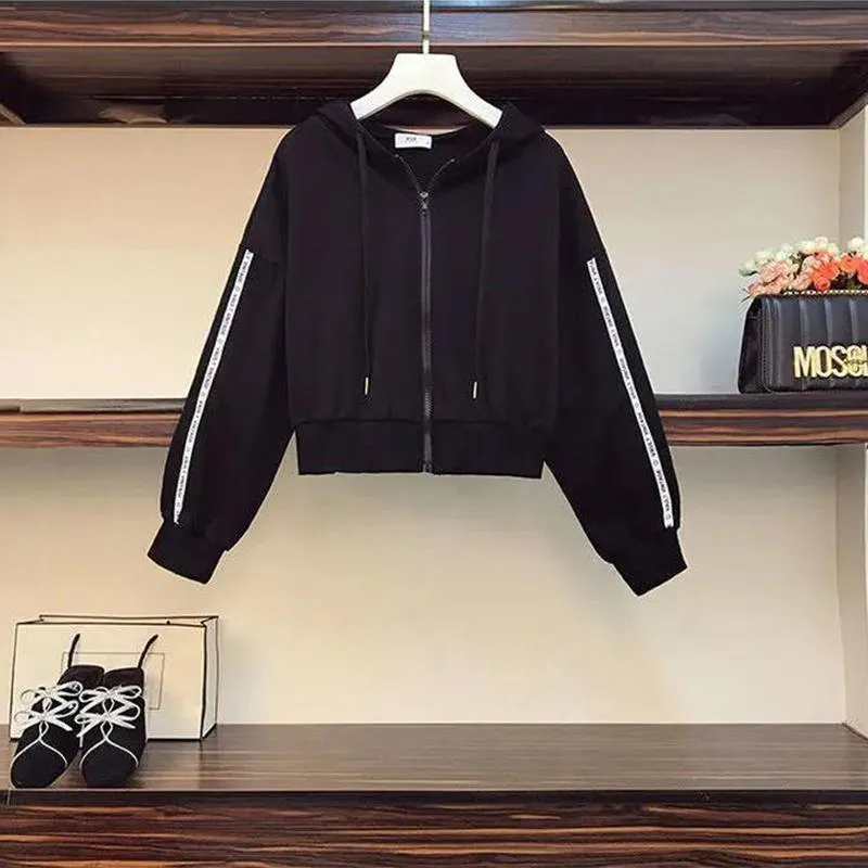 Casual Fashion 2 Pcs Women Set Cardigan Long Sleeve Loose Top   High Waist Hip Elastic Wide Leg Skirt Wild Suit