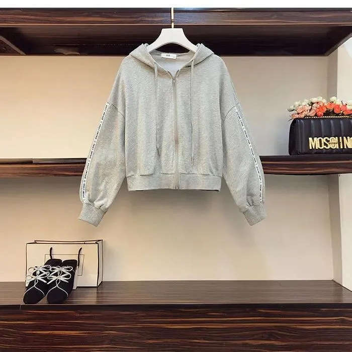 Casual Fashion 2 Pcs Women Set Cardigan Long Sleeve Loose Top   High Waist Hip Elastic Wide Leg Skirt Wild Suit