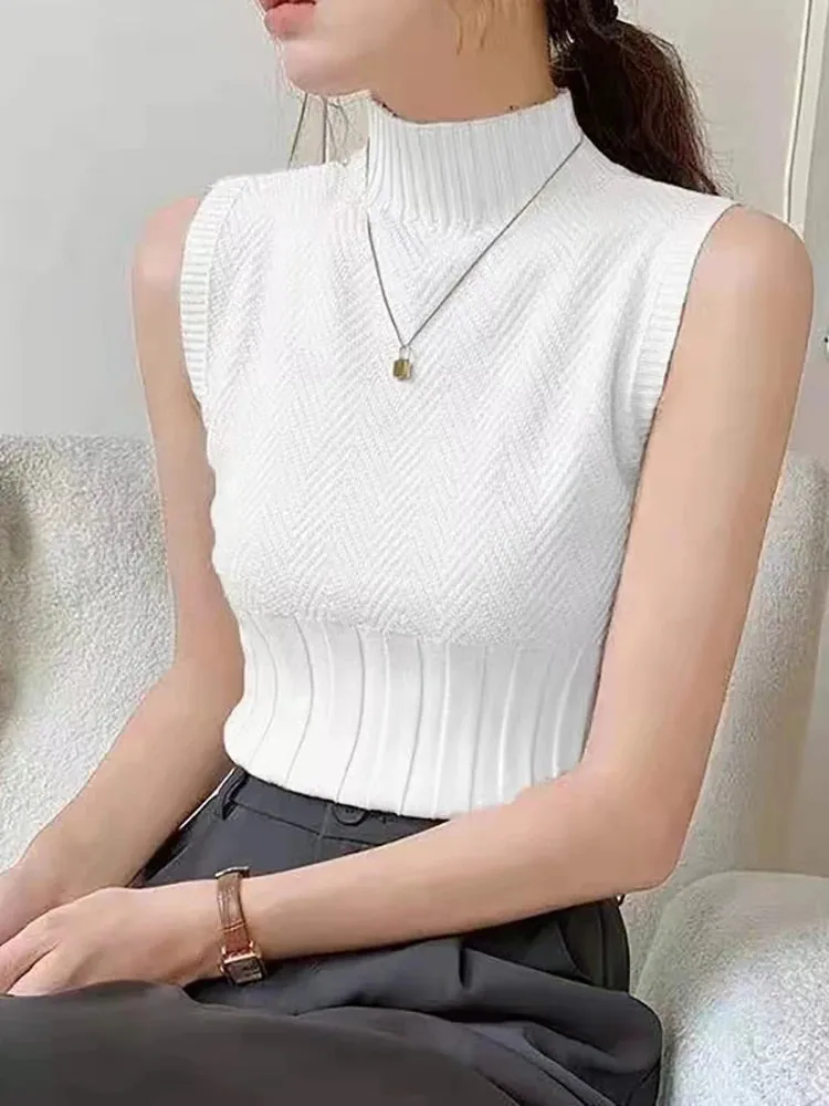 Casual Knitted Tank Tops
