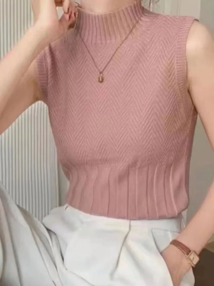 Casual Knitted Tank Tops