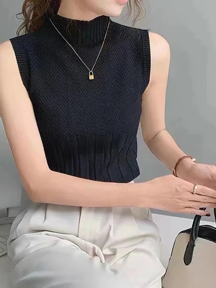 Casual Knitted Tank Tops