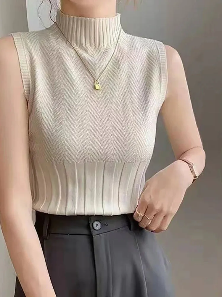 Casual Knitted Tank Tops