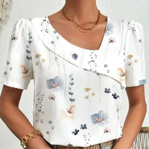 Casual Solid Color Plus Size Fashion Tops