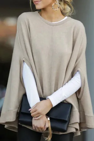 Casual Solid Pullovers O Neck Tops(5 colors)